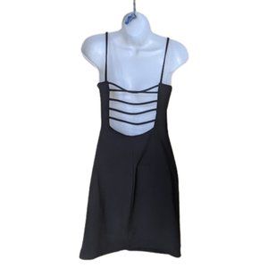 Black Backless Short Mini Dress Size Small  ---